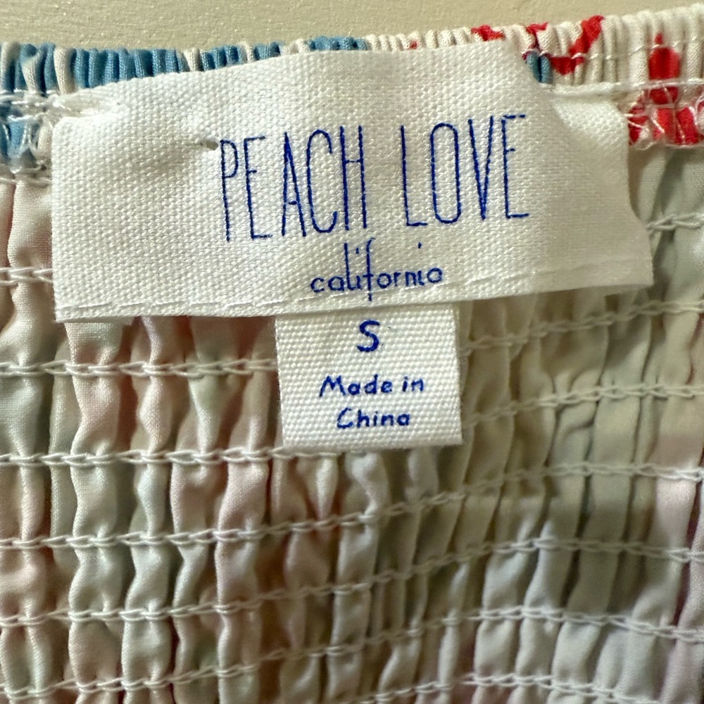 Peach Love California Floral Puff Sleeve Romper - Picture 4 of 7